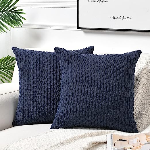 2 Packs Boho Cream Decorative Throw Pillow Covers 18x18 Inch for Couch Bed Sofa