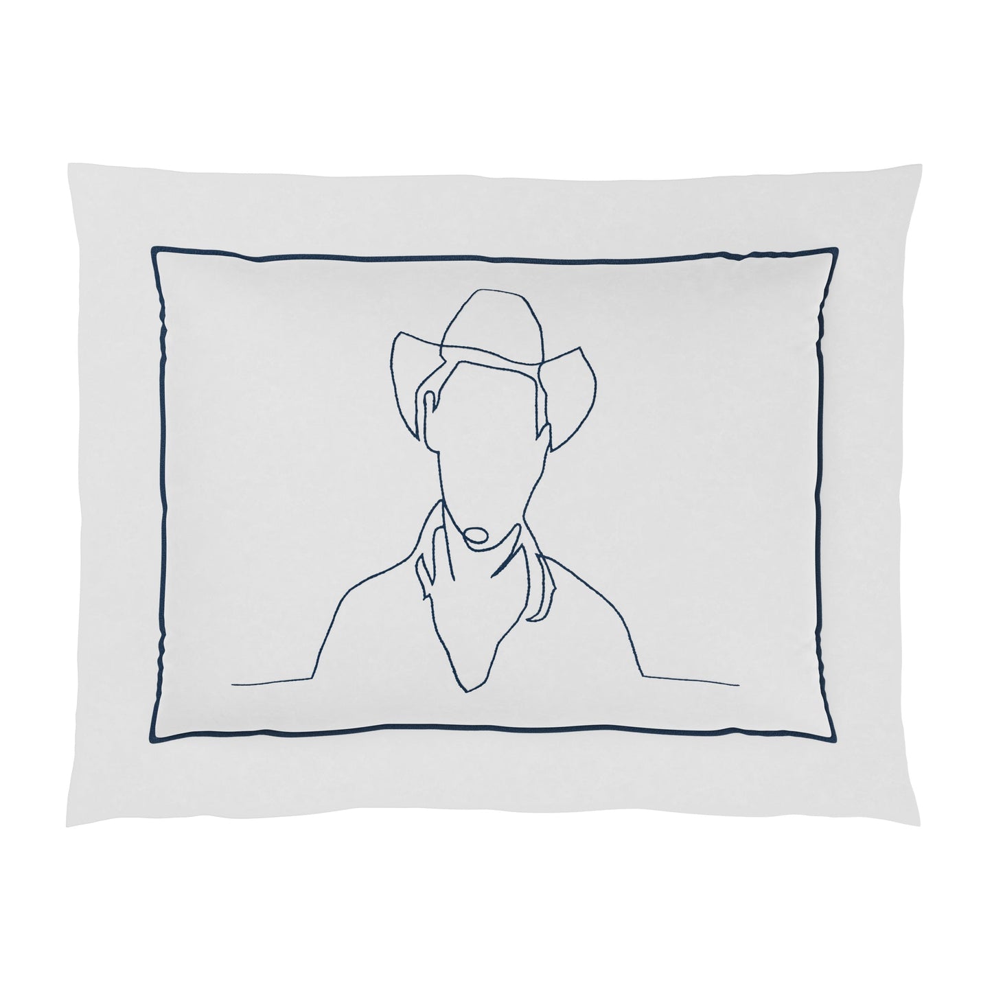 Navy Cowboy Boudoir Pillow Cover
