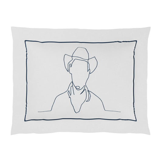 Navy Cowboy Boudoir Pillow Cover