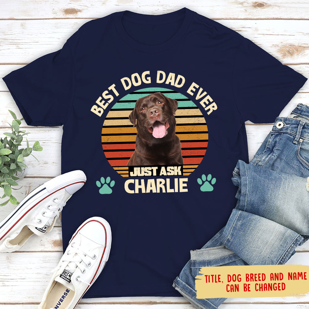 Best Dog Mom/Dad - Personalized Custom Photo Unisex T-shirt