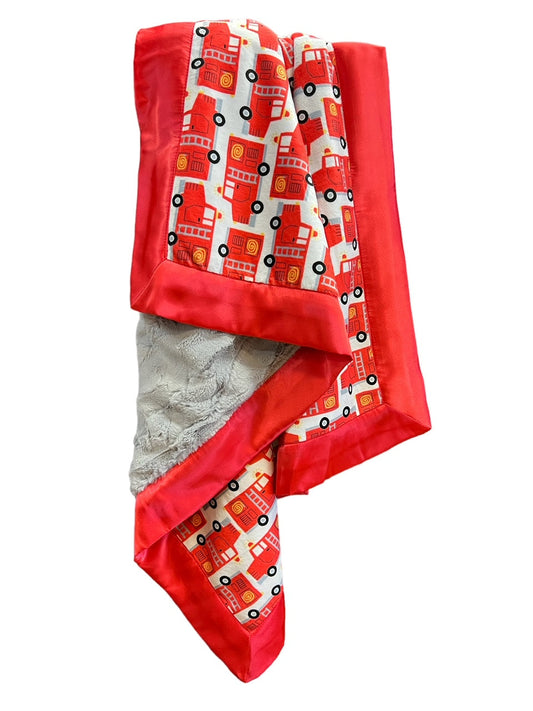 Fire Engine Cuddle w/ Red Satin Trim