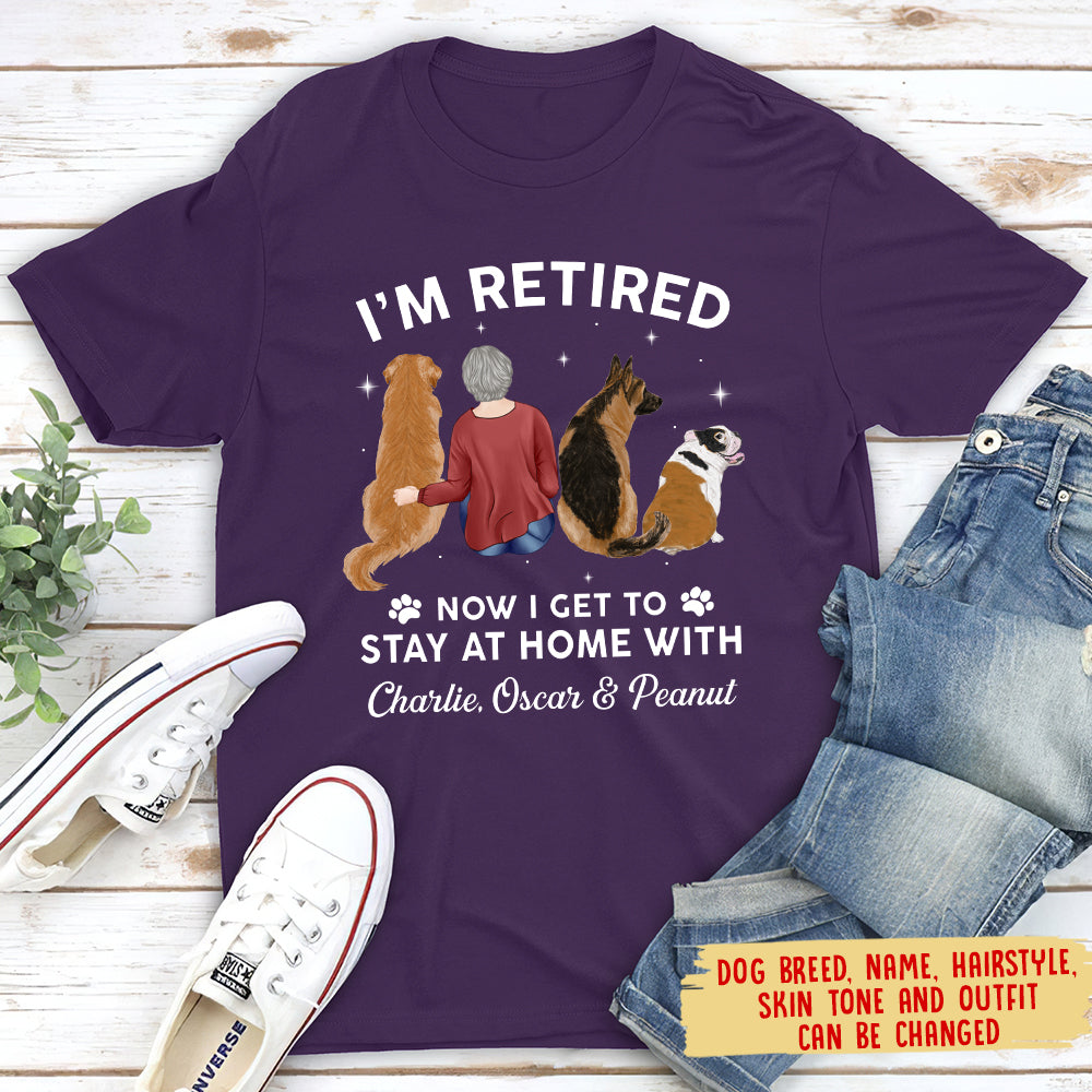 Stay At Home With Dog - Personalized Custom Unisex T-shirt