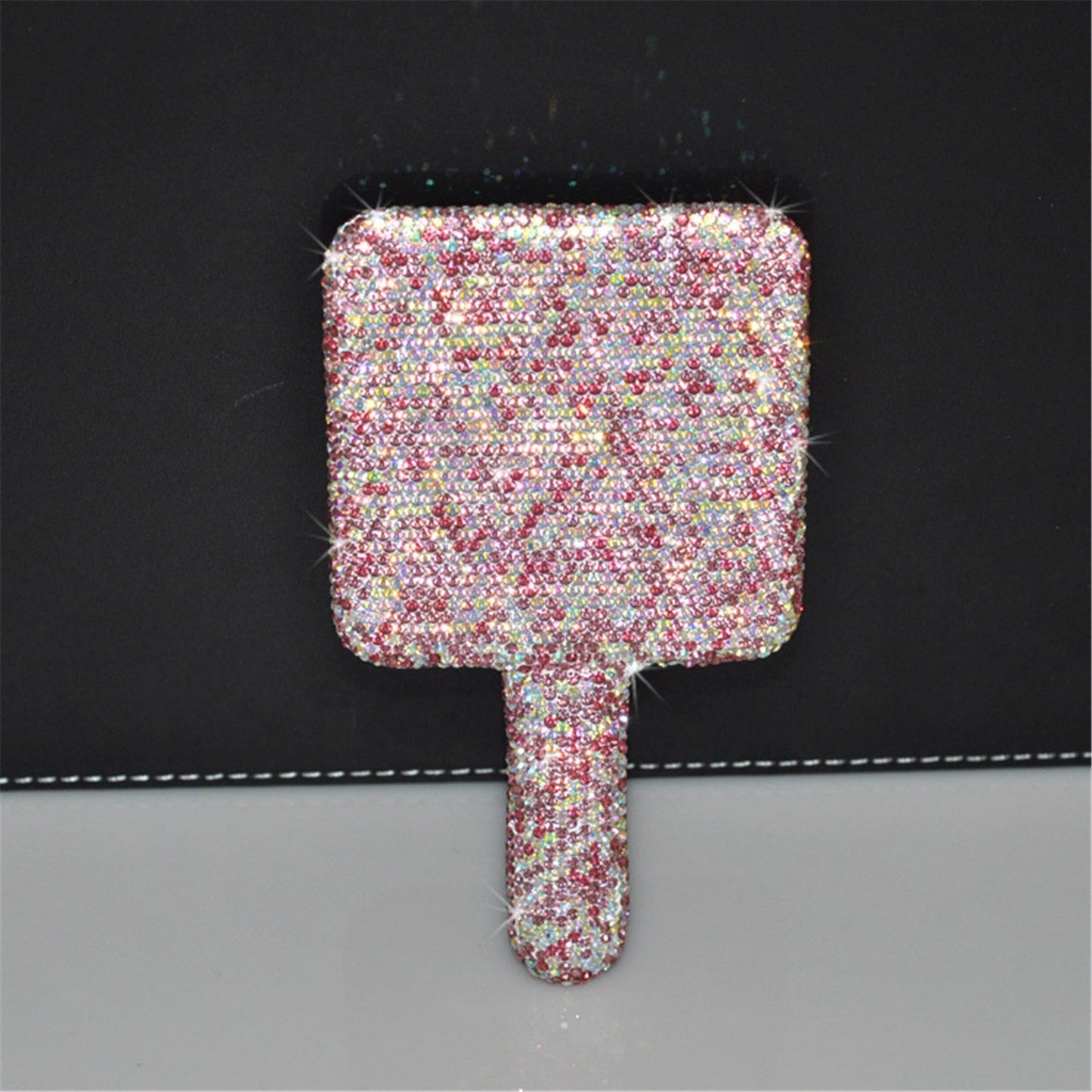 Rhinestone Heart Hand Mirror