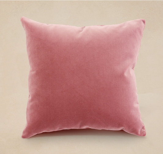 Faux Mohair Coral Throw Pillow
