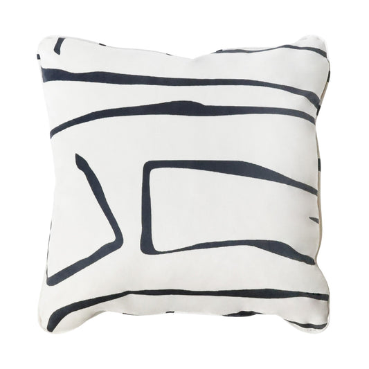 Square Pillow - Navy & White
