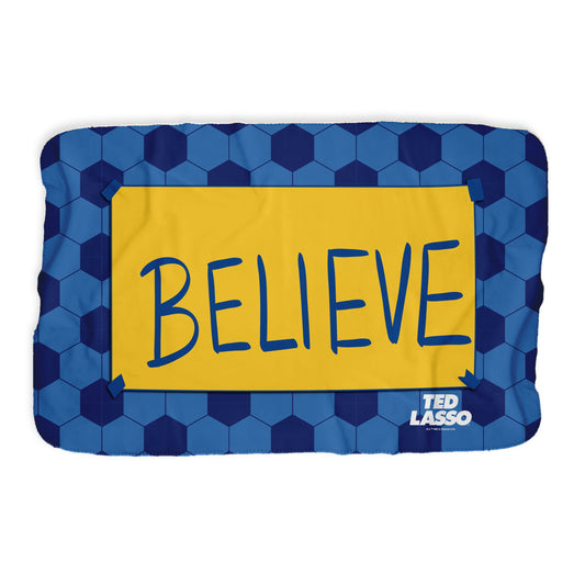 Ted Lasso Believe Sherpa Blanket