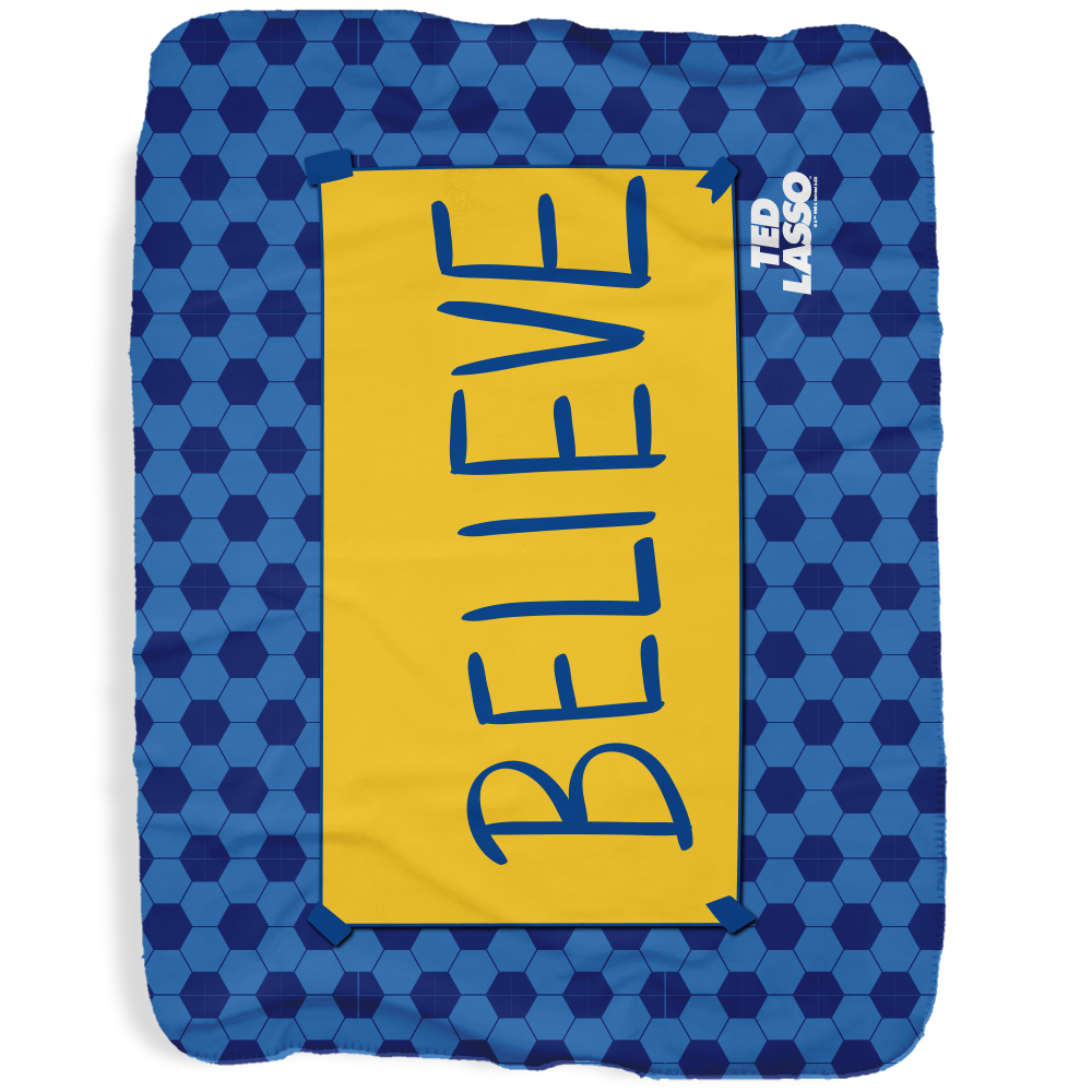 Ted Lasso Believe Sherpa Blanket