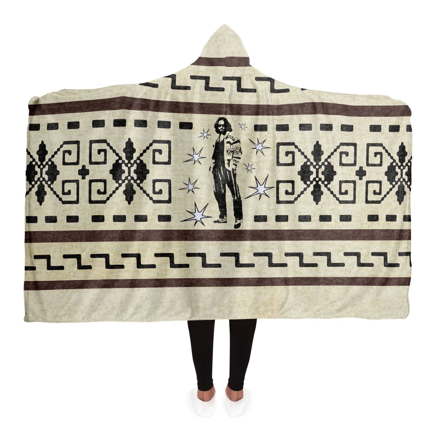 The Dude's Hooded Blanket W/ Lebowski Icon