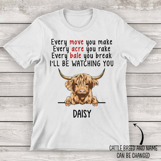 Cattle Watching You - Personalized Custom Unisex T-shirt