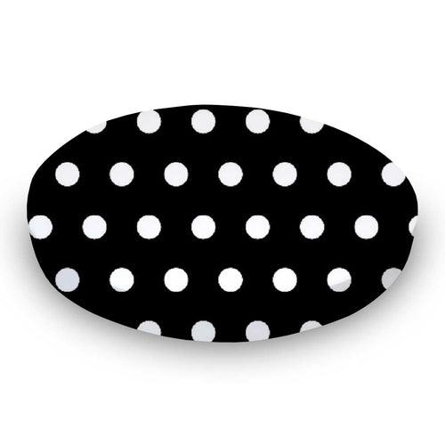 SheetWorld Fitted Round Crib Sheet - 100% Cotton Woven - Polka Dots - Zoter Shop