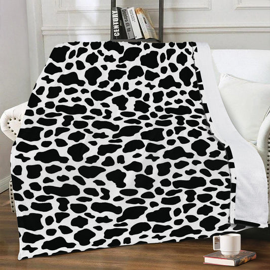 Cow Print Fleece Blanket