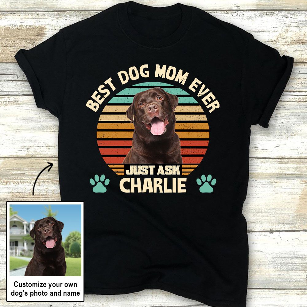 Best Dog Mom/Dad - Personalized Custom Photo Unisex T-shirt