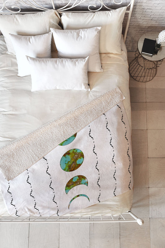 Aztec Moon Fleece Throw Blanket (DS) DD