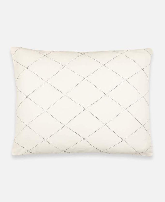 Diamond Stitch Standard Throw Pillow - Bone