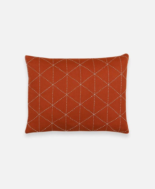 Graph Small Throw Pillow - Rust
