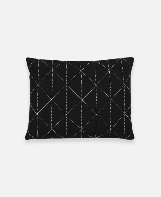 Graph Small Throw Pillow - Charcoal