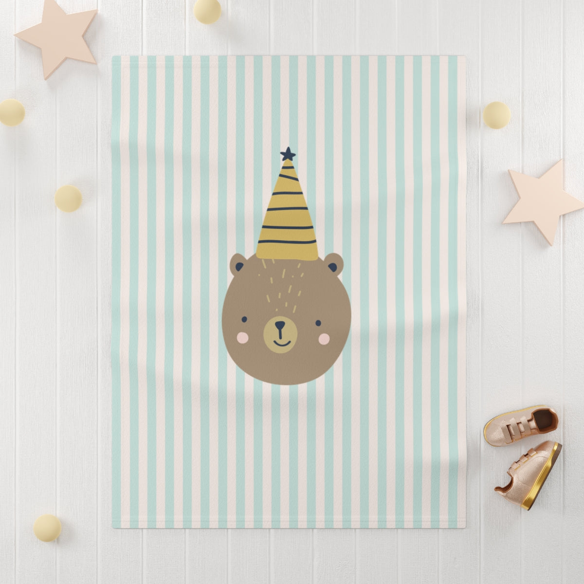 Baby Blanket Neutral Stripped Animal, Baby Toddler Binkie | Pippa + June