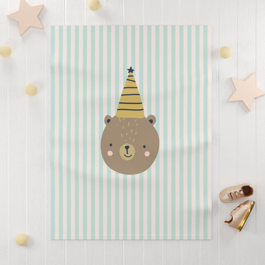 Baby Blanket Neutral Stripped Animal, Baby Toddler Binkie | Pippa + June