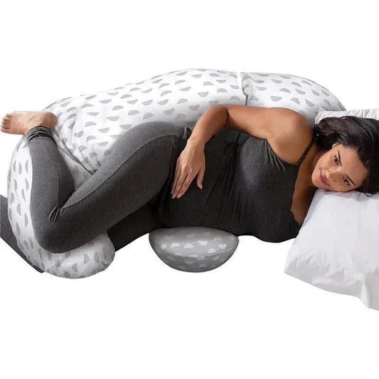 Boppy - Full Body Side Sleeper Pillow, Mirage White and Gray