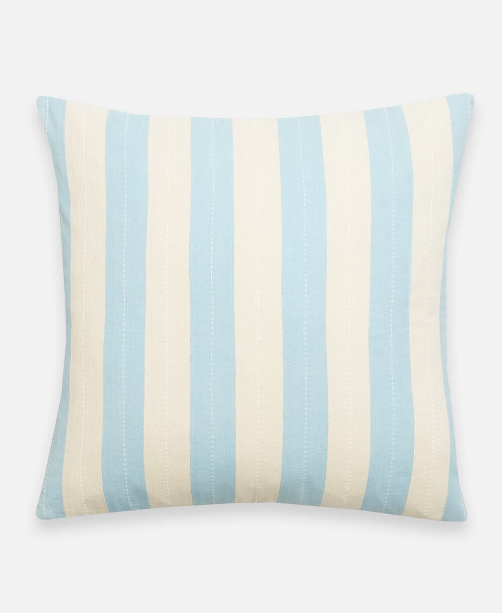 Cabana Stripe Throw Pillow Throw Pillows Anchal Cloud Blue