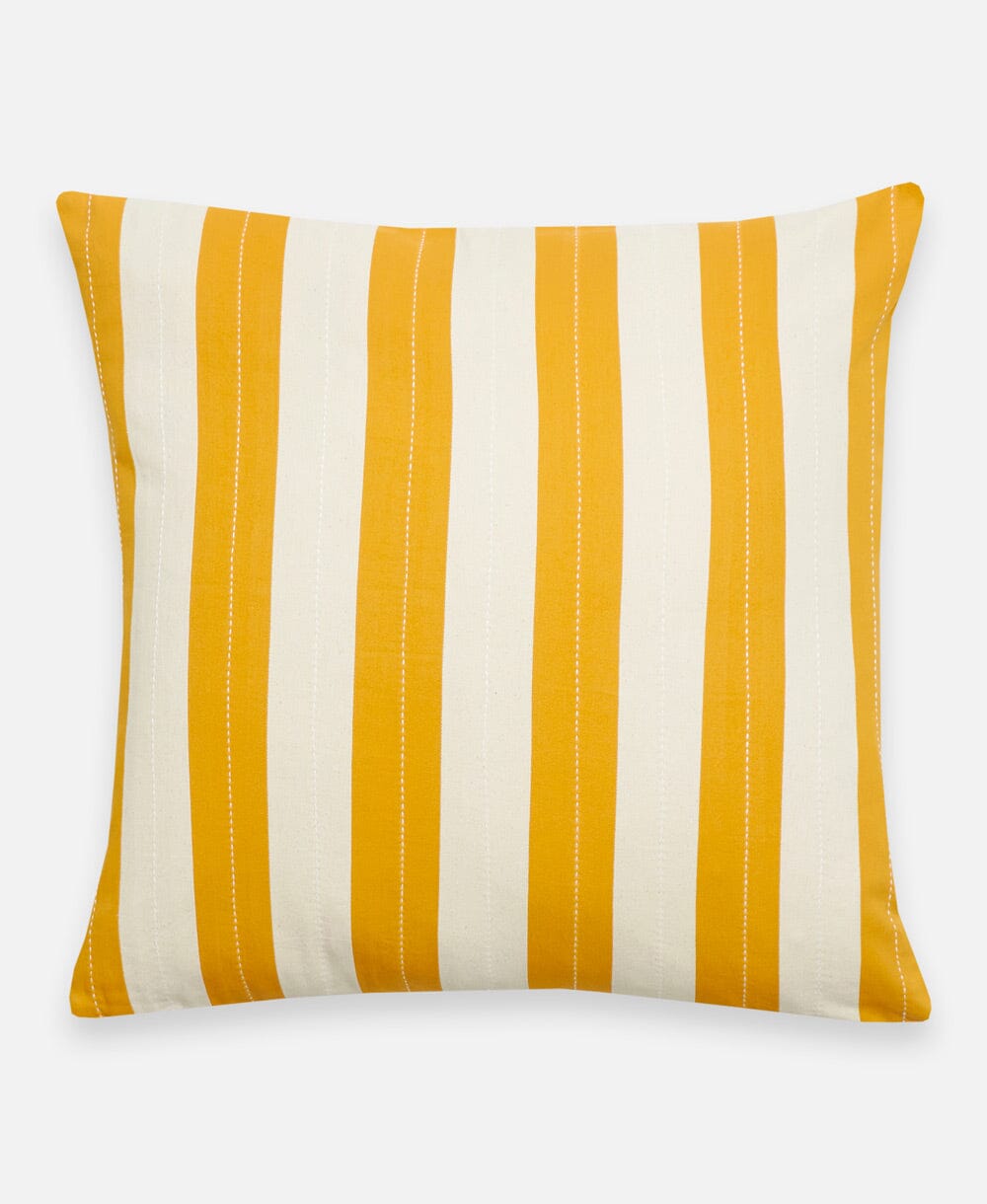 Cabana Stripe Throw Pillow Throw Pillows Anchal Mustard