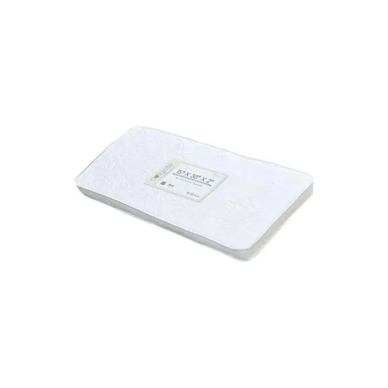 Colgate Baby Mattress For Bassinet,White, 15 x 30 x 2