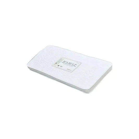 Colgate Baby Mattress For Bassinet,White, 15 x 30 x 2