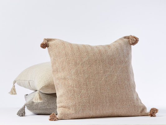 Coyuchi Presidio Organic Pillow Cover Coyuchi Rust Herringbone