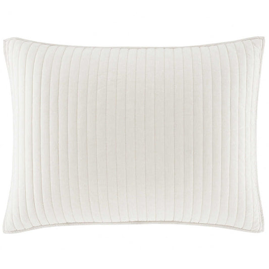 Cozy Cotton Natural Quilted Sham Pillowcases & Shams Standard