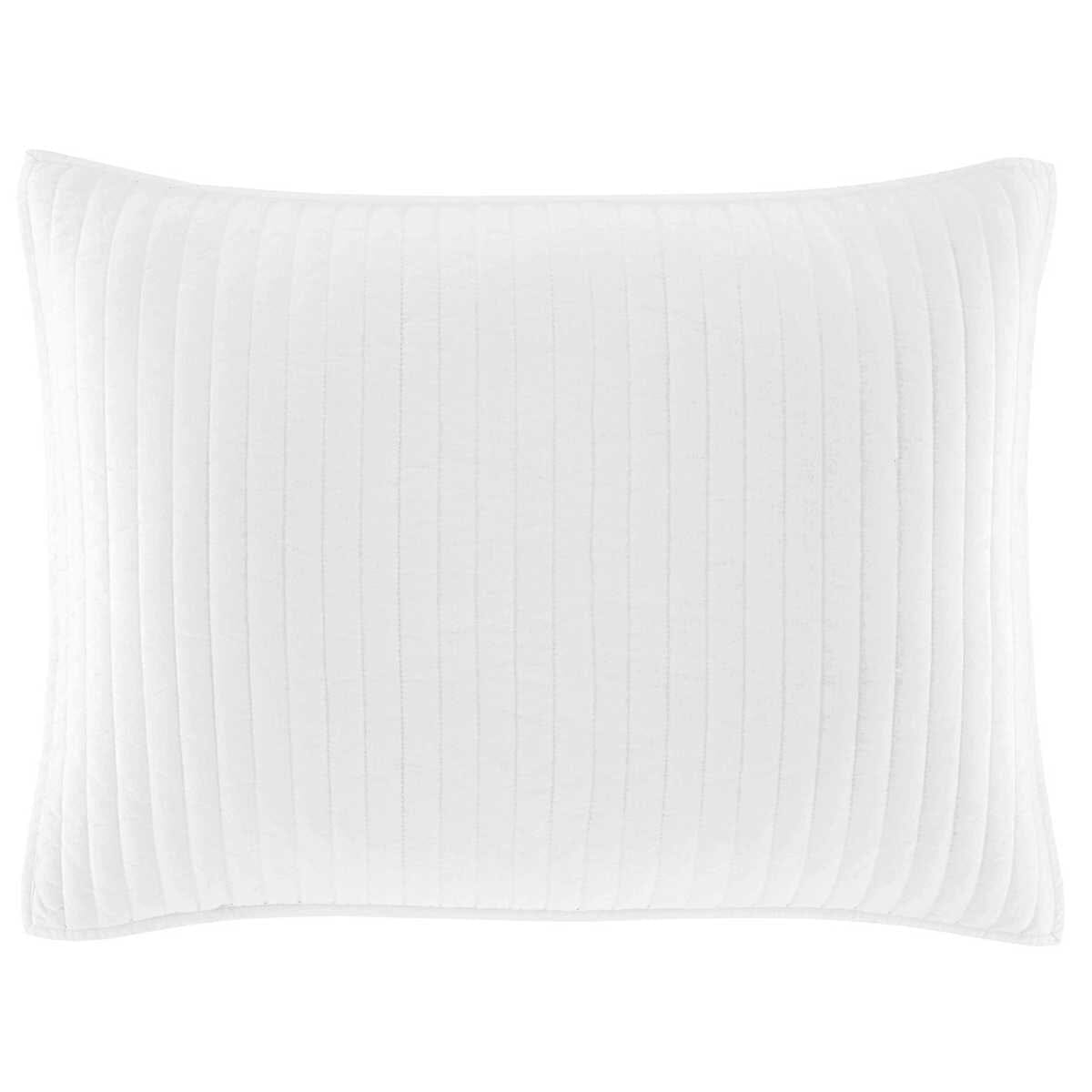 Cozy Cotton White Quilted Sham Pillowcases & Shams Standard