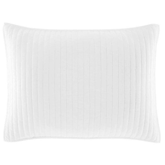 Cozy Cotton White Quilted Sham Pillowcases & Shams Standard