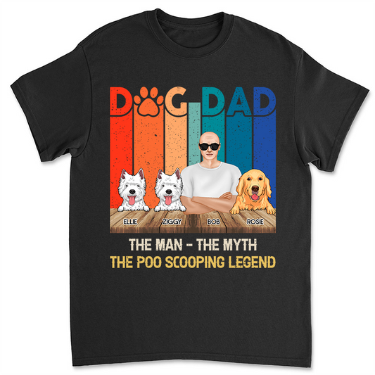 Dog Dad Man - Personalized Custom Unisex T-shirt