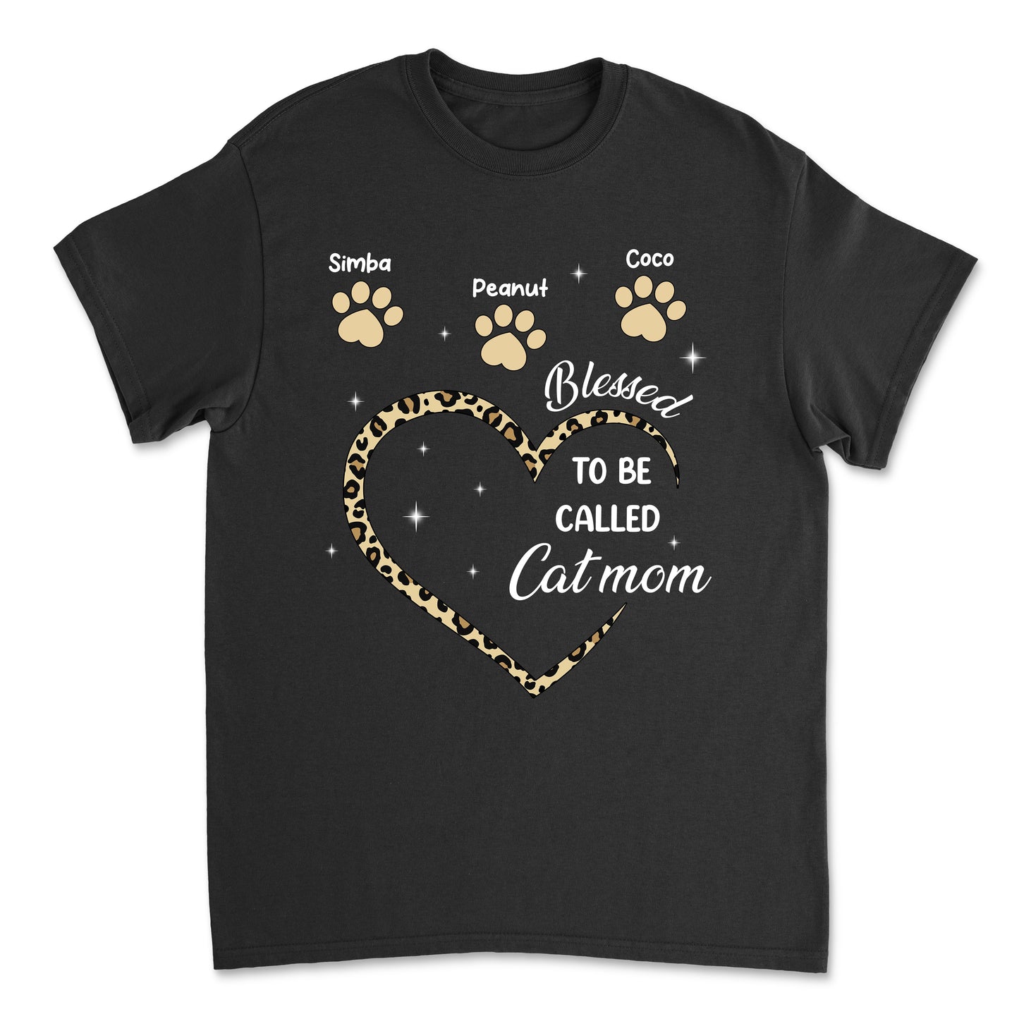 Blessed To Be Called Cat Mom - Personalized Custom Unisex T-shirt