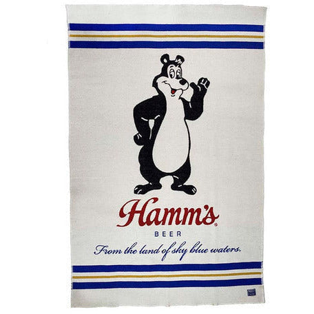 1 Hamm's Beer Bear Wool Throw  -  Beer Bear
