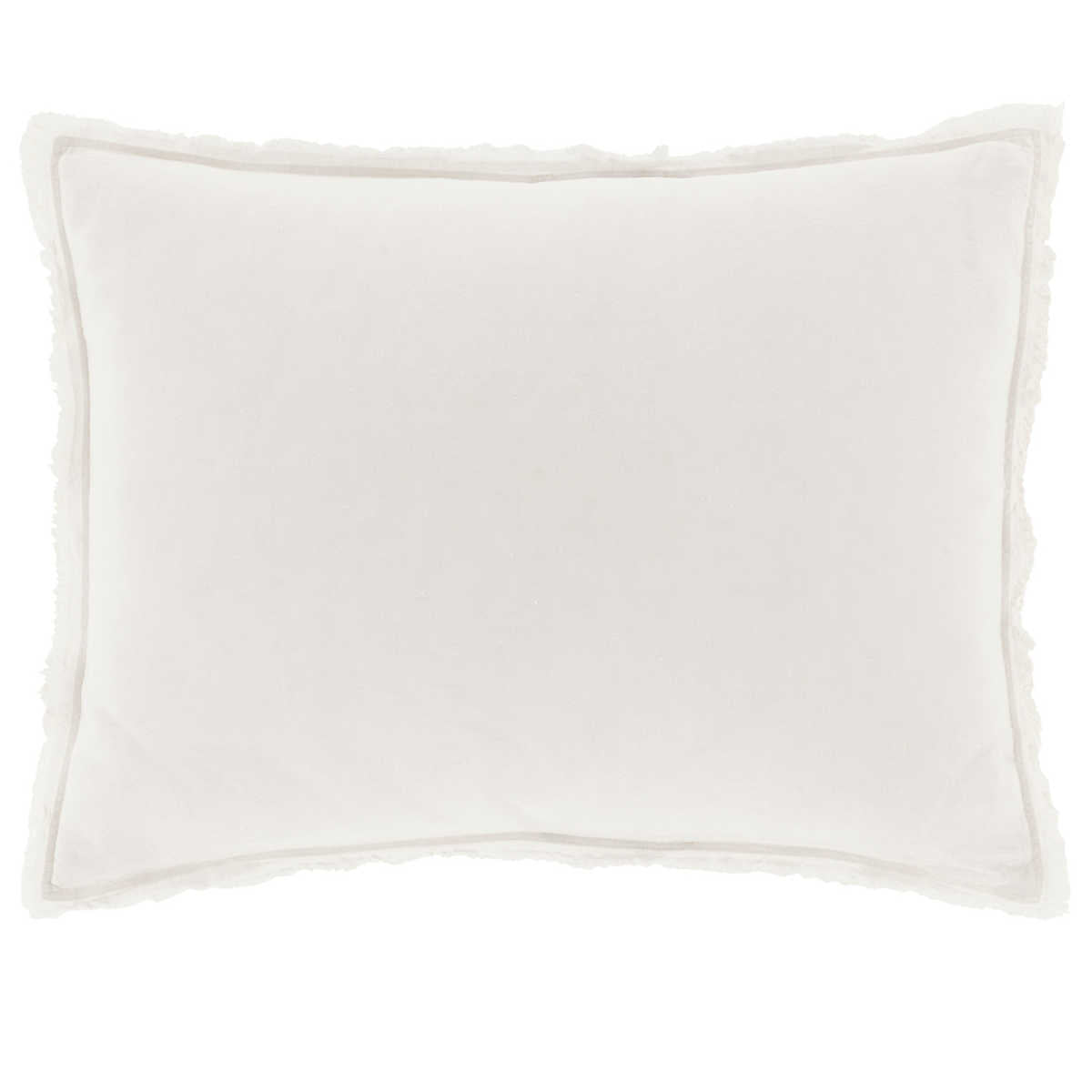 Faye Linen Dove White Sham Bedding Standard