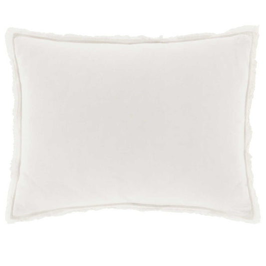 Faye Linen Dove White Sham Bedding Standard
