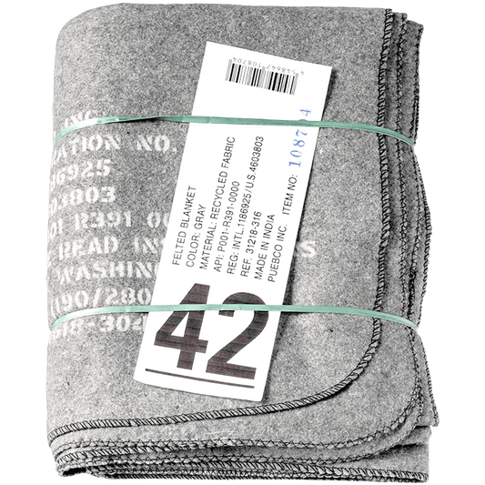 FELTED RECYCLED GREY BLANKET - DYKE & DEAN