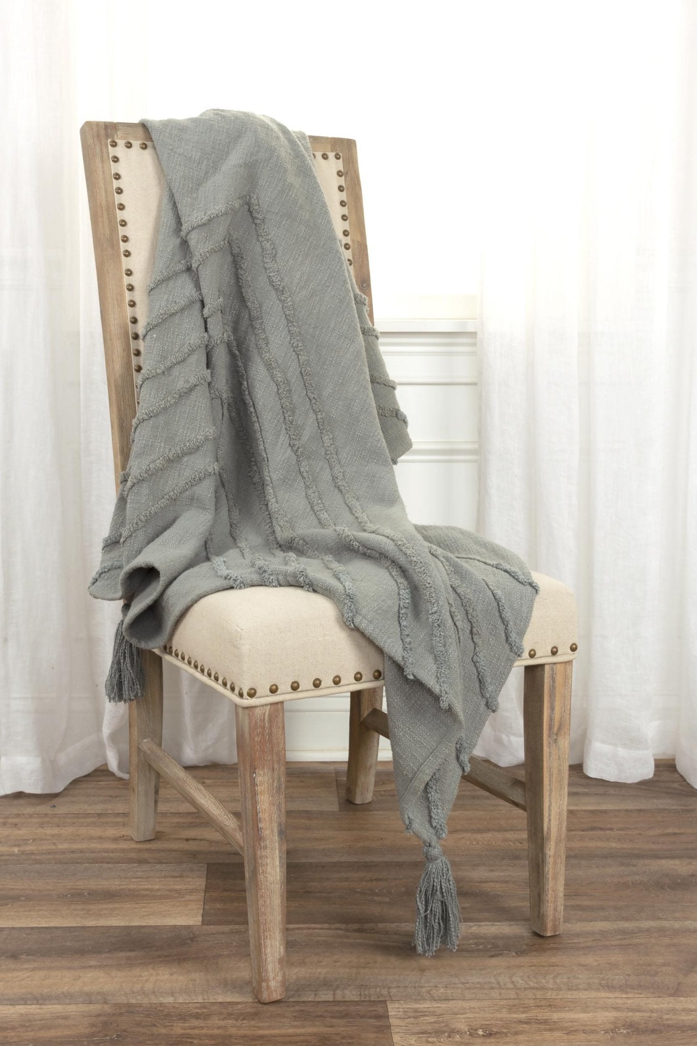 Geometric 100% Woven Textured Cotton Throw - Pier 1