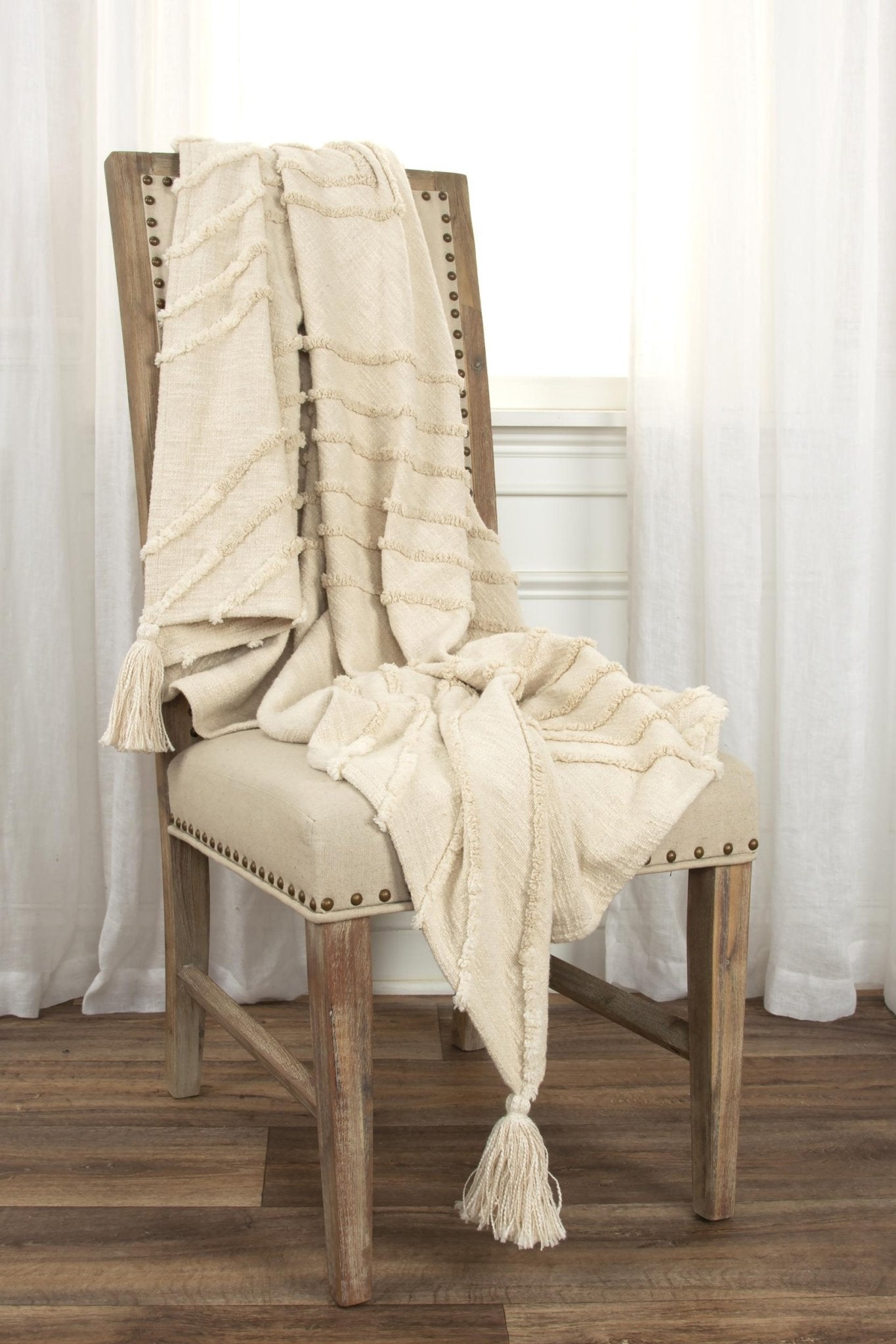 Geometric 100% Woven Textured Cotton Throw - Pier 1