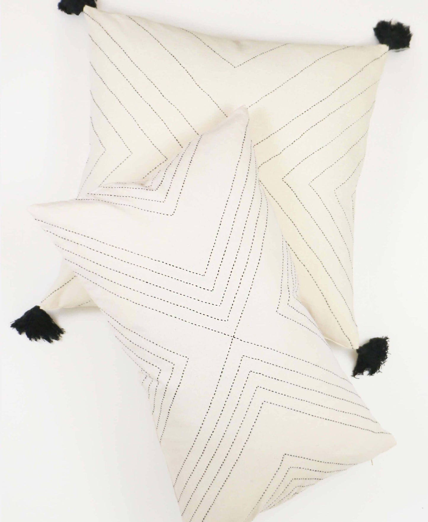 Geometric Stitch Throw Pillow Pillows Anchal