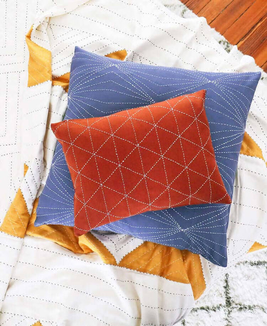 Graph Small Throw Pillow - Mustard