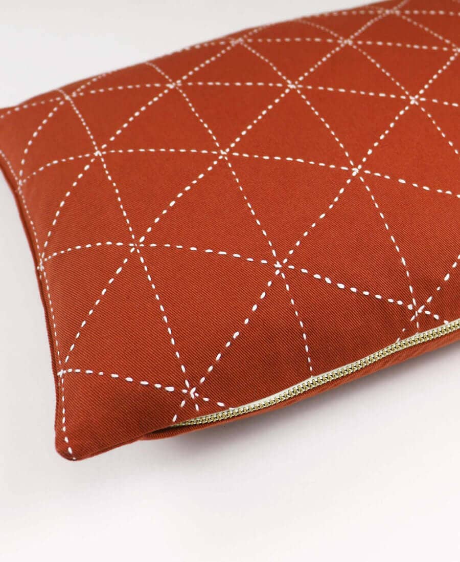 Graph Small Throw Pillow - Mustard