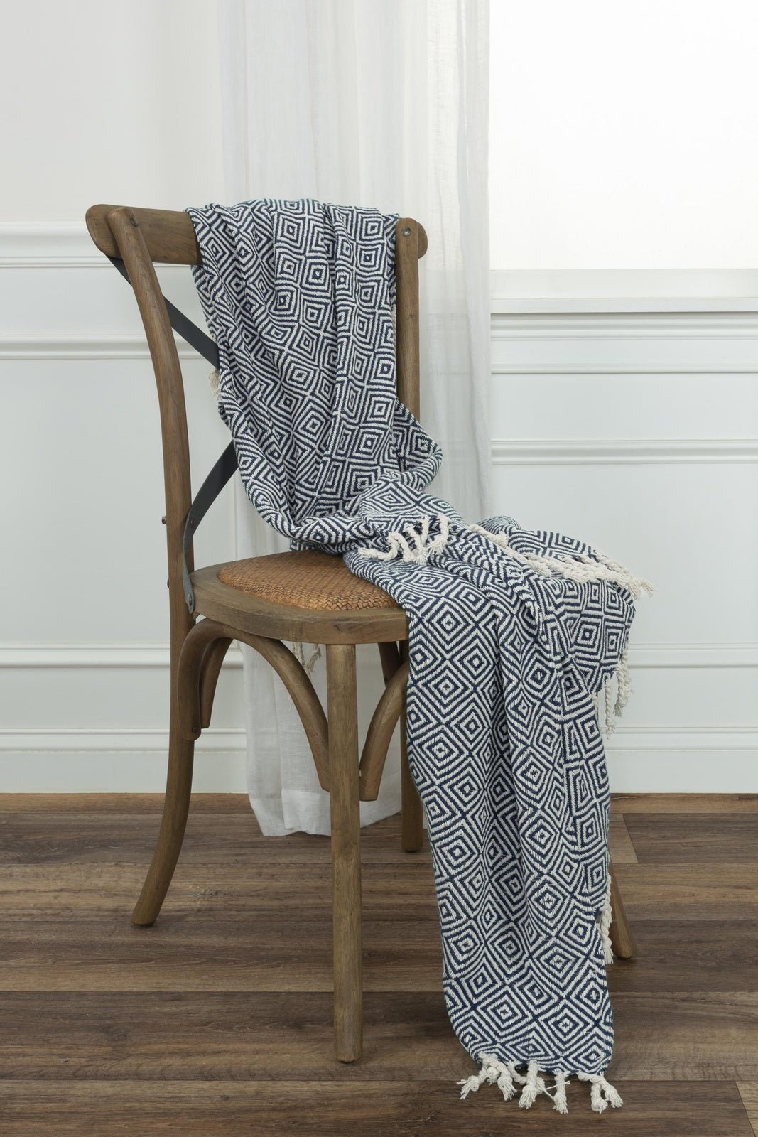 Hand loomed Diamond 100% Cotton Throw - Pier 1