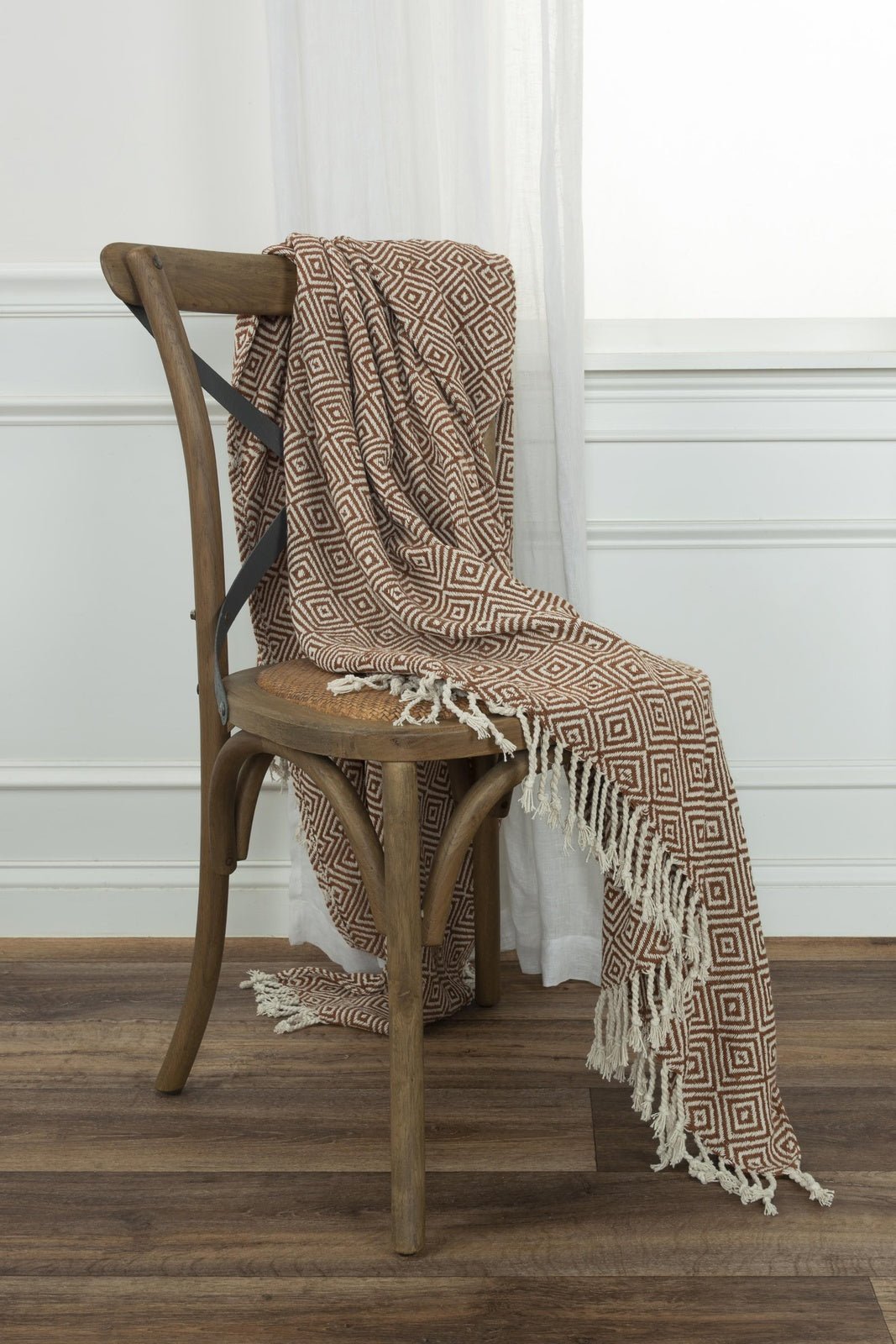 Hand loomed Diamond 100% Cotton Throw - Pier 1