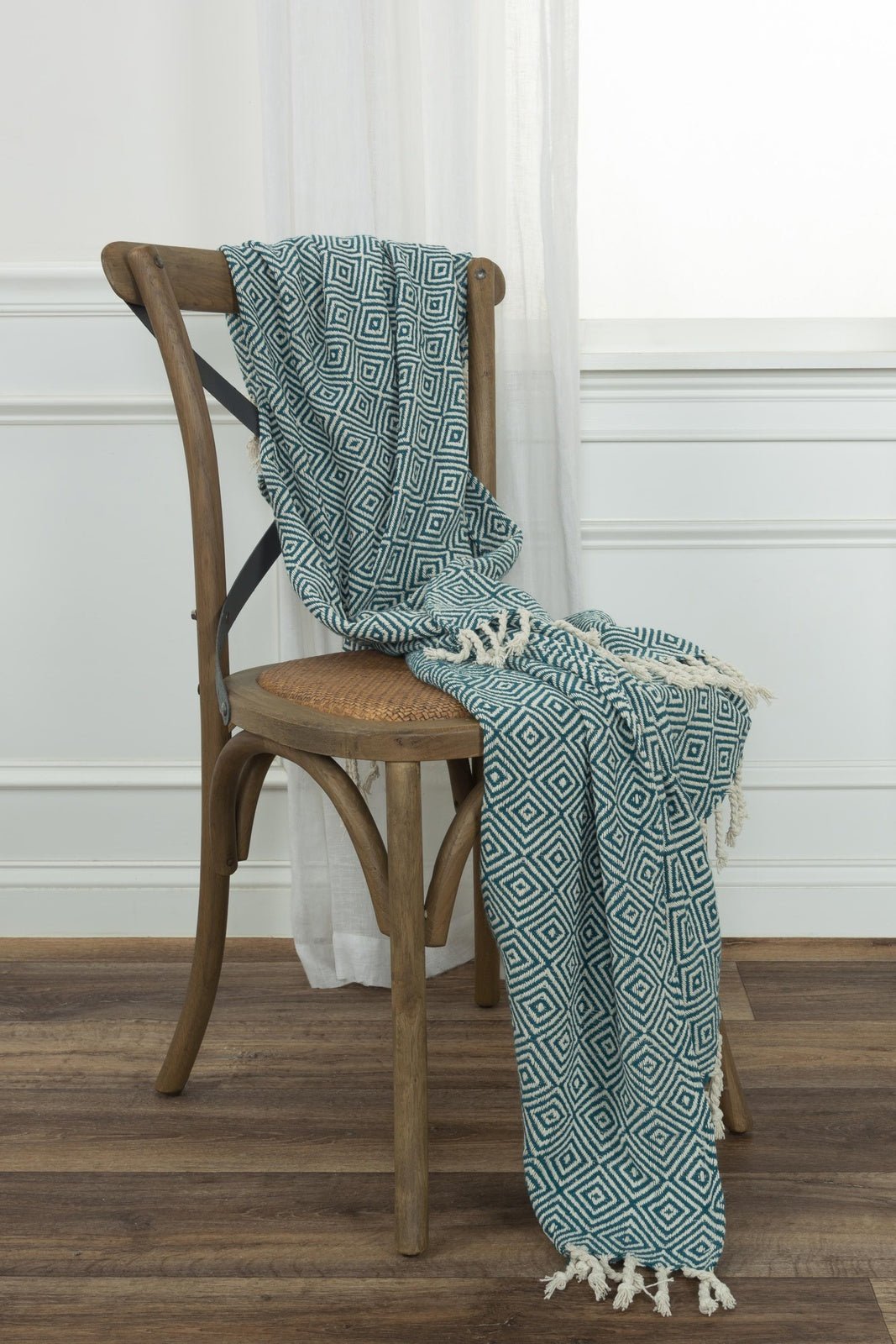 Hand loomed Diamond 100% Cotton Throw - Pier 1