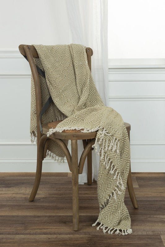 Hand-loomed-Diamond-100%-Cotton-Throw-Throw-Blankets