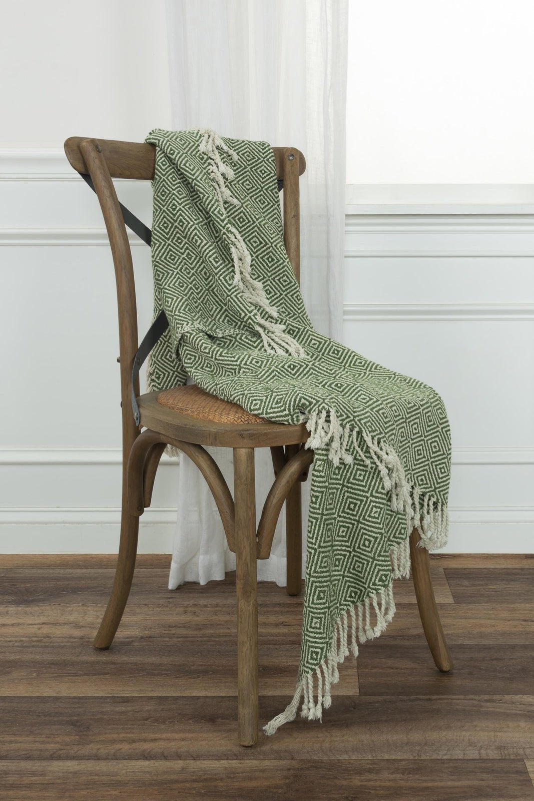 Hand loomed Diamond 100% Cotton Throw - Pier 1