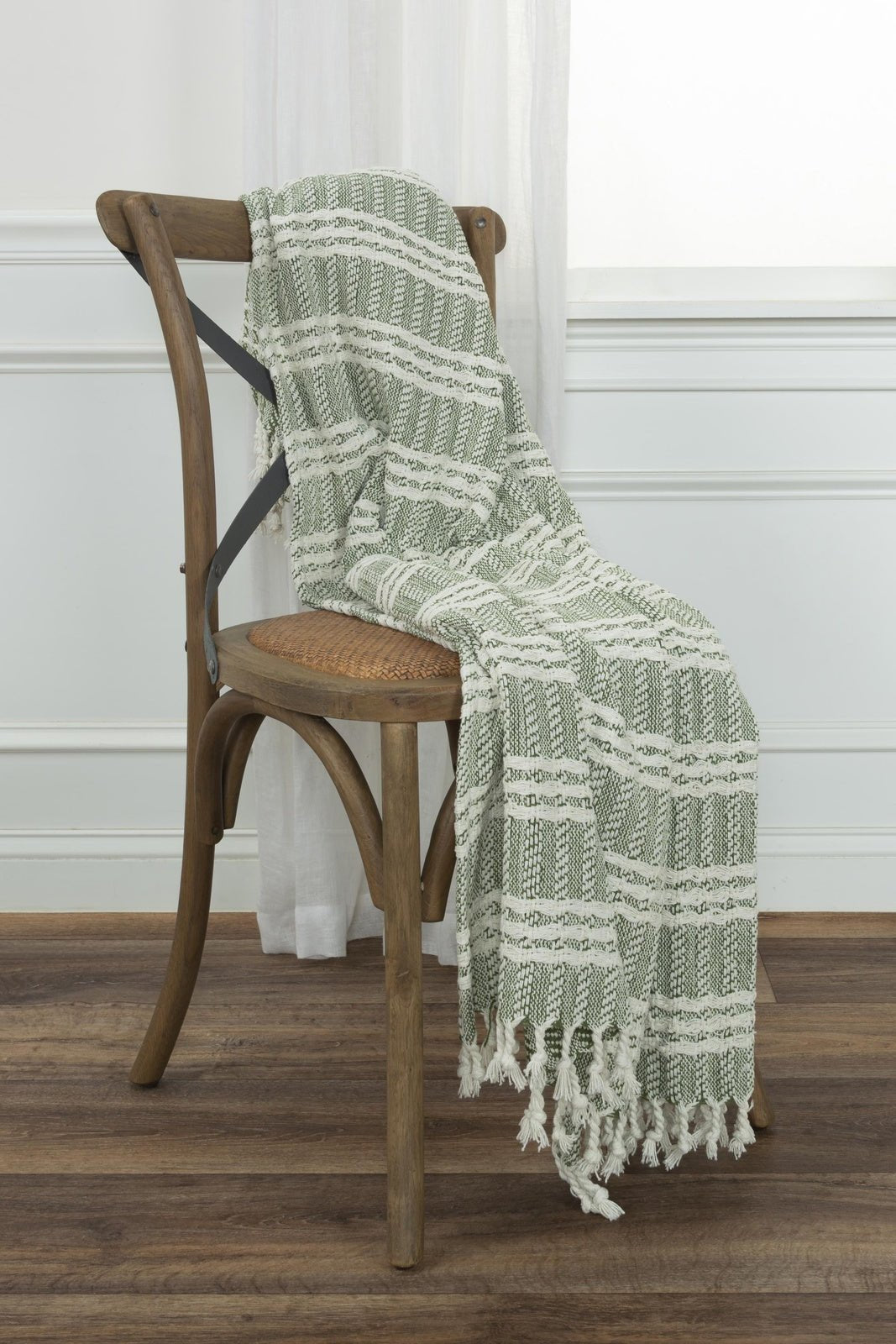 Hand loomed Stripe 100% Cotton Throw - Pier 1
