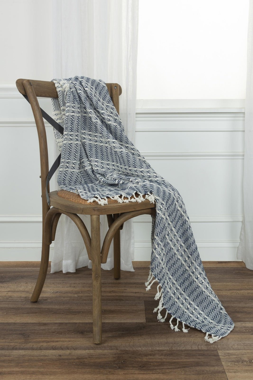 Hand loomed Stripe 100% Cotton Throw - Pier 1