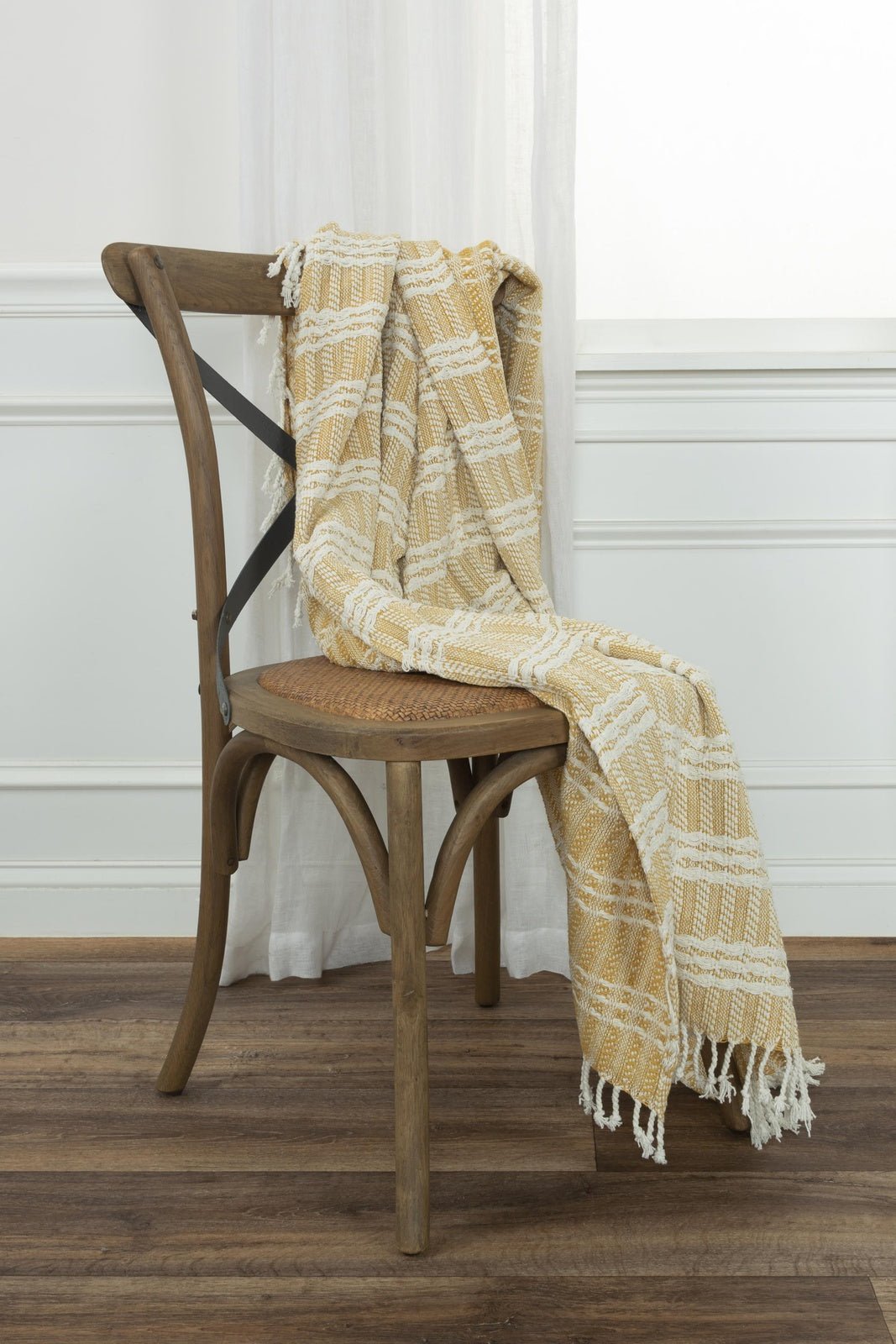 Hand loomed Stripe 100% Cotton Throw - Pier 1